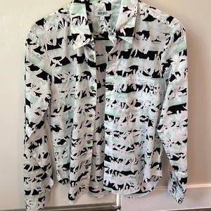 Kenzo long sleeve button down shirt NWOT